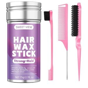 Hair Wax Stick Set hair brush and comb included.